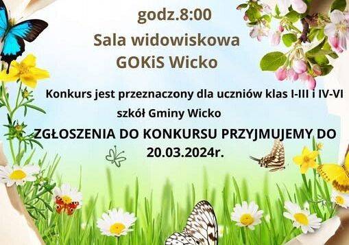Grafika 1: Konkurs recytatorski "Wiosna, wiosna ach to Ty"