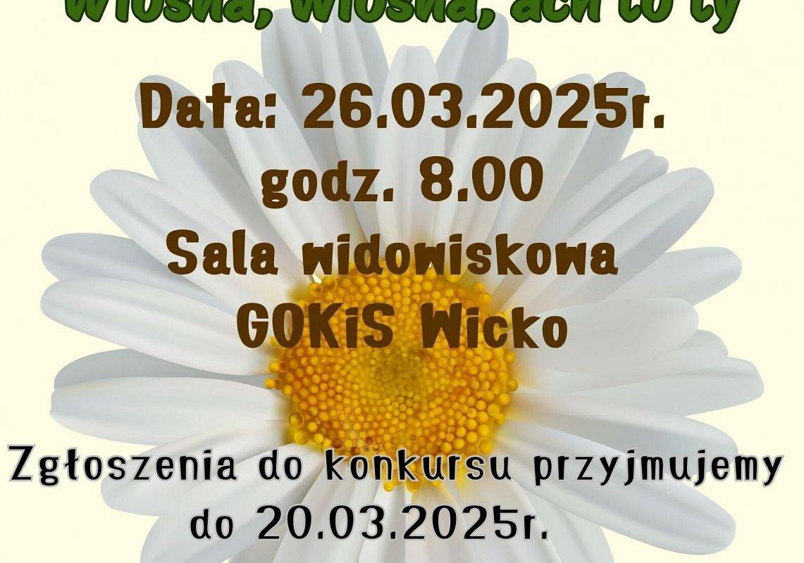Grafika 1: Konkurs recytatorski "Wiosna, wiosna ach to Ty"