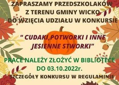 Grafika 1: Konkurs jesienny "Cudaki, potworki i inne jesienne stworki"