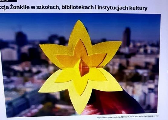 Grafika 1: Jedenasta edycja akcji społeczno - edukacyjnej "Żonkile" - 19.04.2023r.