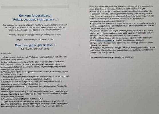 Grafika 2: Konkurs fotograficzny "Pokaż co, gdzie i jak czytasz"